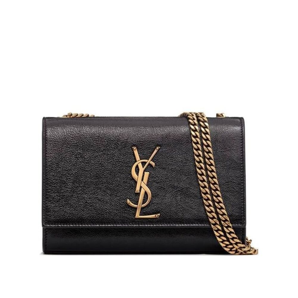 Glossy Grain Leather Kate Small Bag